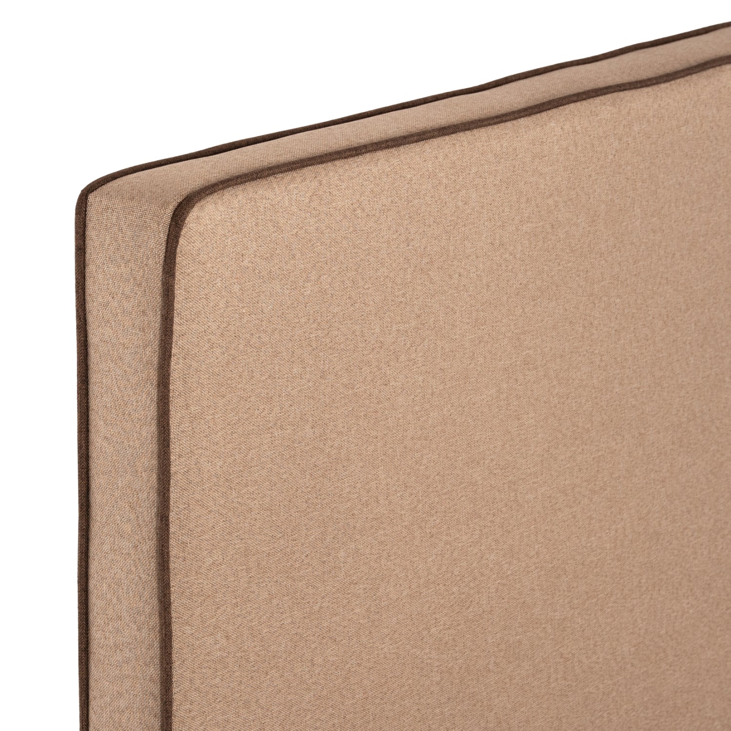 BED INDRA FB9662.02 BEIGE FABRIC BROWN RAIL FOR MATTRESS 160X200cm.