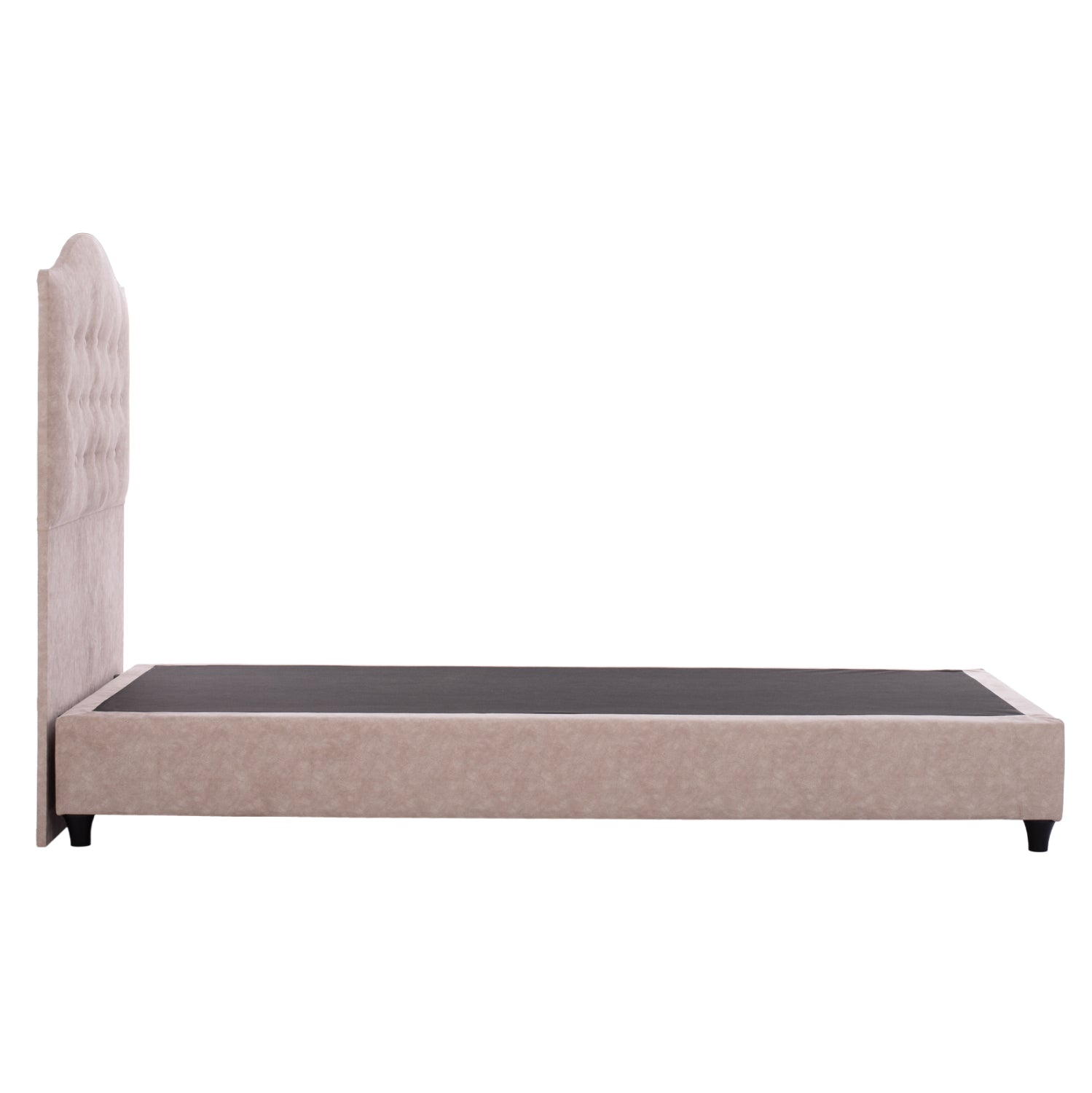 HM647.22 bed MALENA, beige nubuck-type fabric, 120x200