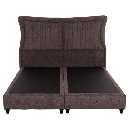 DOUBLE BED NESTOR HM715.02 BROWN TEDDY FABRIC FOR MATTRESS 160x200cm.