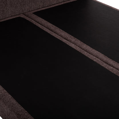 DOUBLE BED NESTOR HM715.02 BROWN TEDDY FABRIC FOR MATTRESS 160x200cm.
