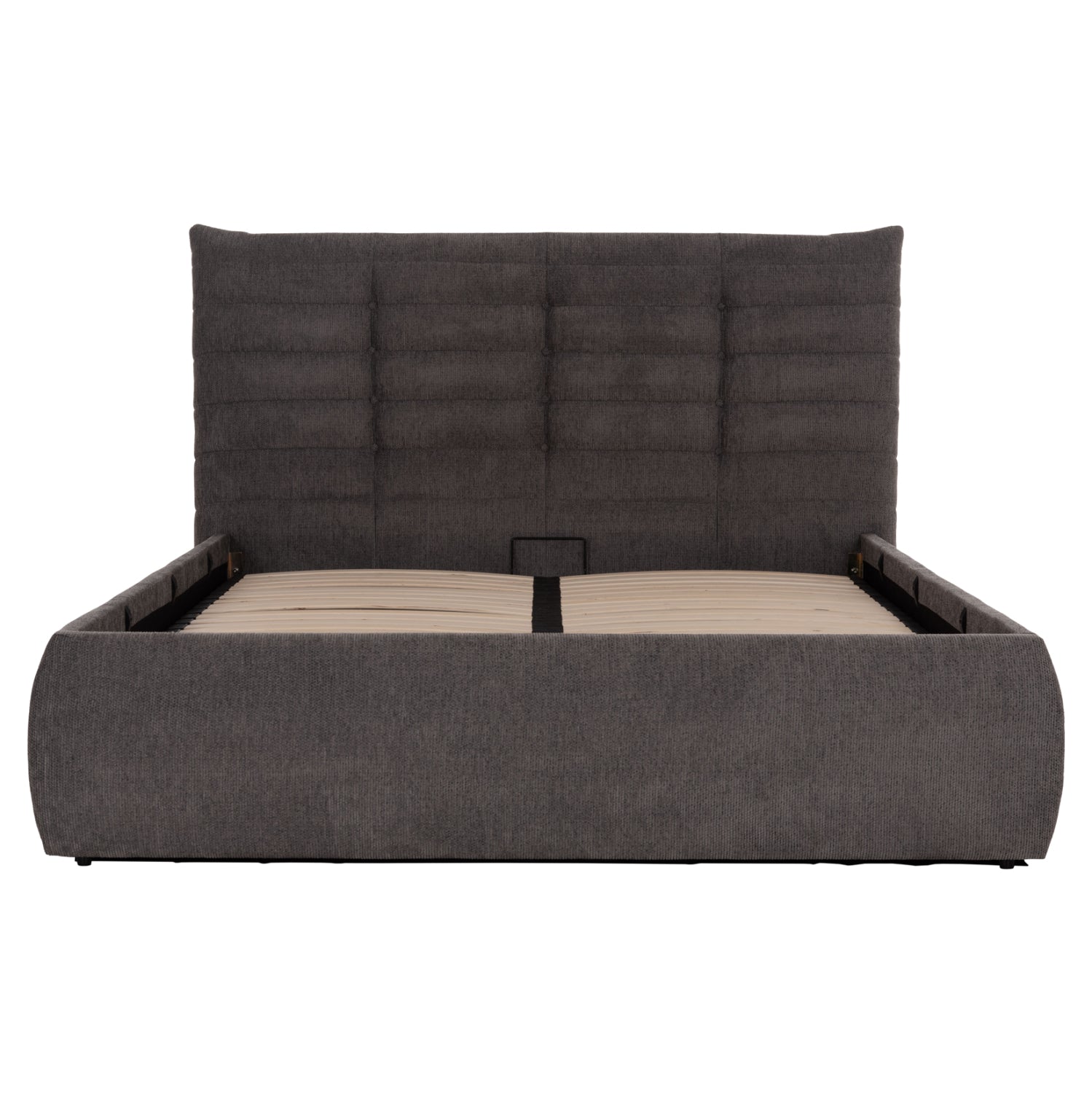 DOUBLE BED SANDRA HM732.01 GREY FABRIC & STORAGE SPACE--FOR MATTRESS 160x200cm.