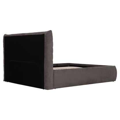 DOUBLE BED SANDRA HM732.01 GREY FABRIC & STORAGE SPACE--FOR MATTRESS 160x200cm.