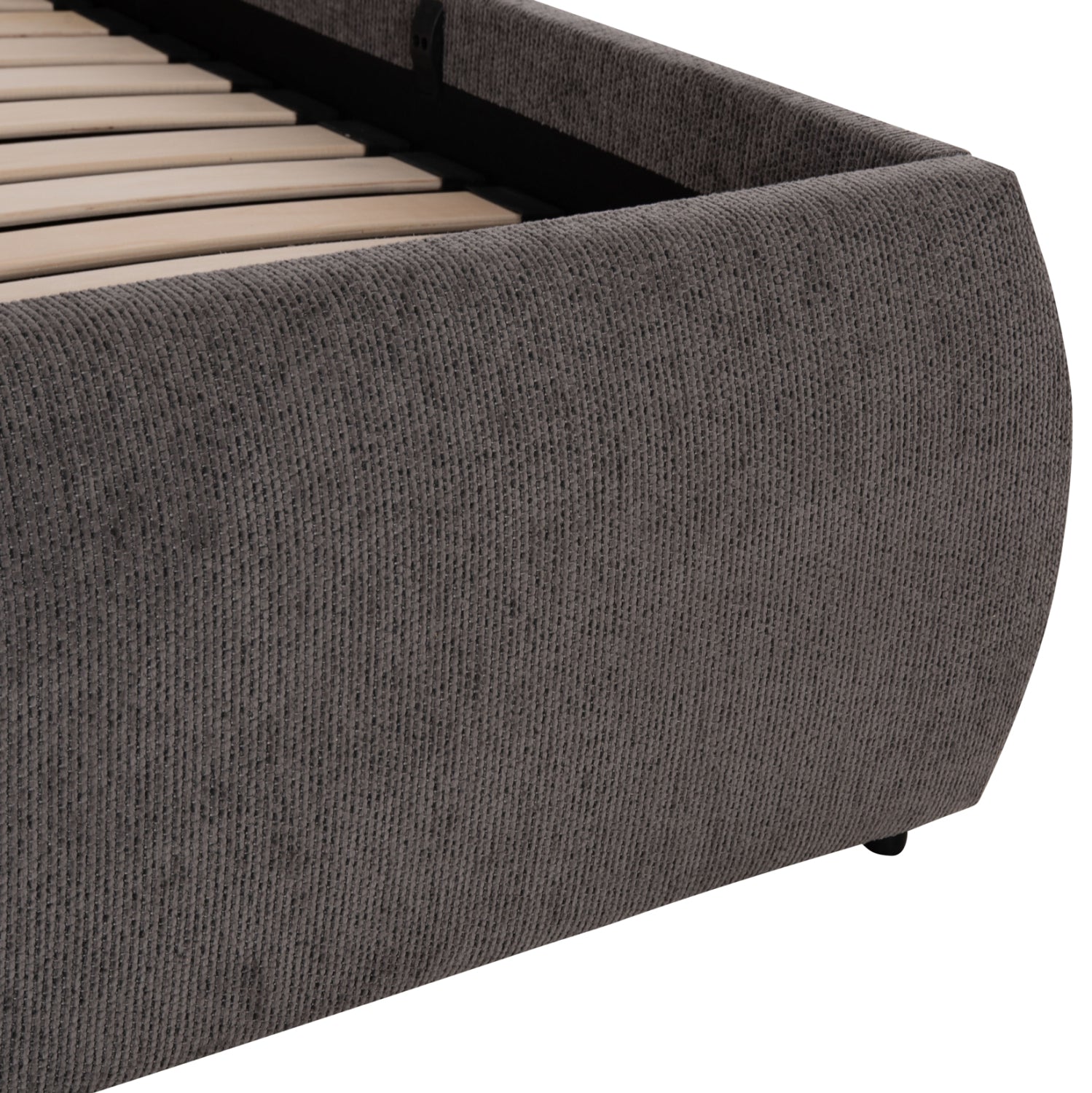 DOUBLE BED SANDRA HM732.01 GREY FABRIC & STORAGE SPACE--FOR MATTRESS 160x200cm.