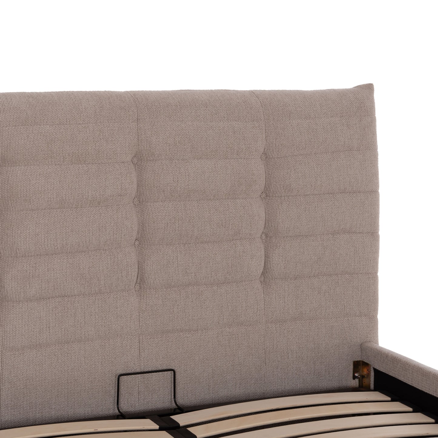 DOUBLE BED SANDRA HM732.03 BEIGE FABRIC & STORAGE SPACE--FOR MATTRESS 160x200cm.