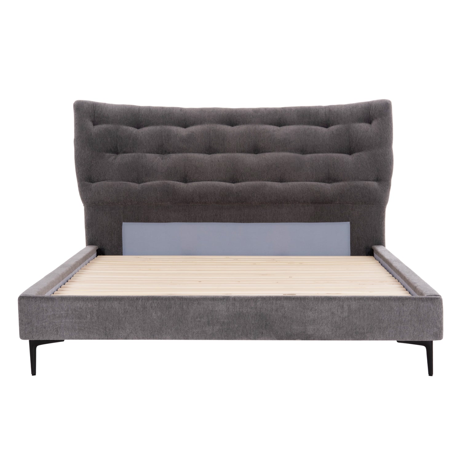 DOUBLE BED JILL HM737.01 FABRIC IN GREY--FOR MATTRESS 160x200cm