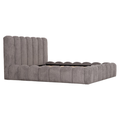 DOUBLE BED MARIUS HM759.01 GREY CHENILLE FABRIC--FOR MATTRESS 160x200cm.