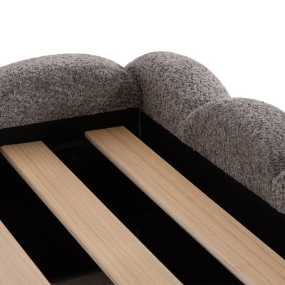 DOUBLE BED MARIUS HM759.01 GREY CHENILLE FABRIC--FOR MATTRESS 160x200cm.