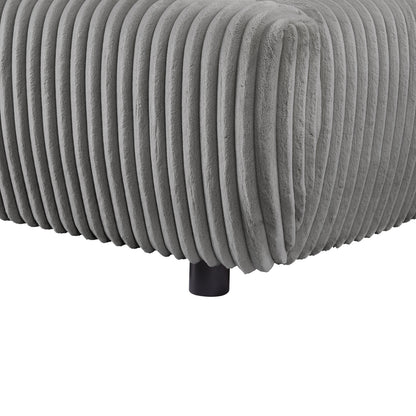 DOUBLE BED WITH STORAGE SPACE KALLY HM729.01 GREY FEAUX FUR FABRIC--MATTRESS 160x200cm.