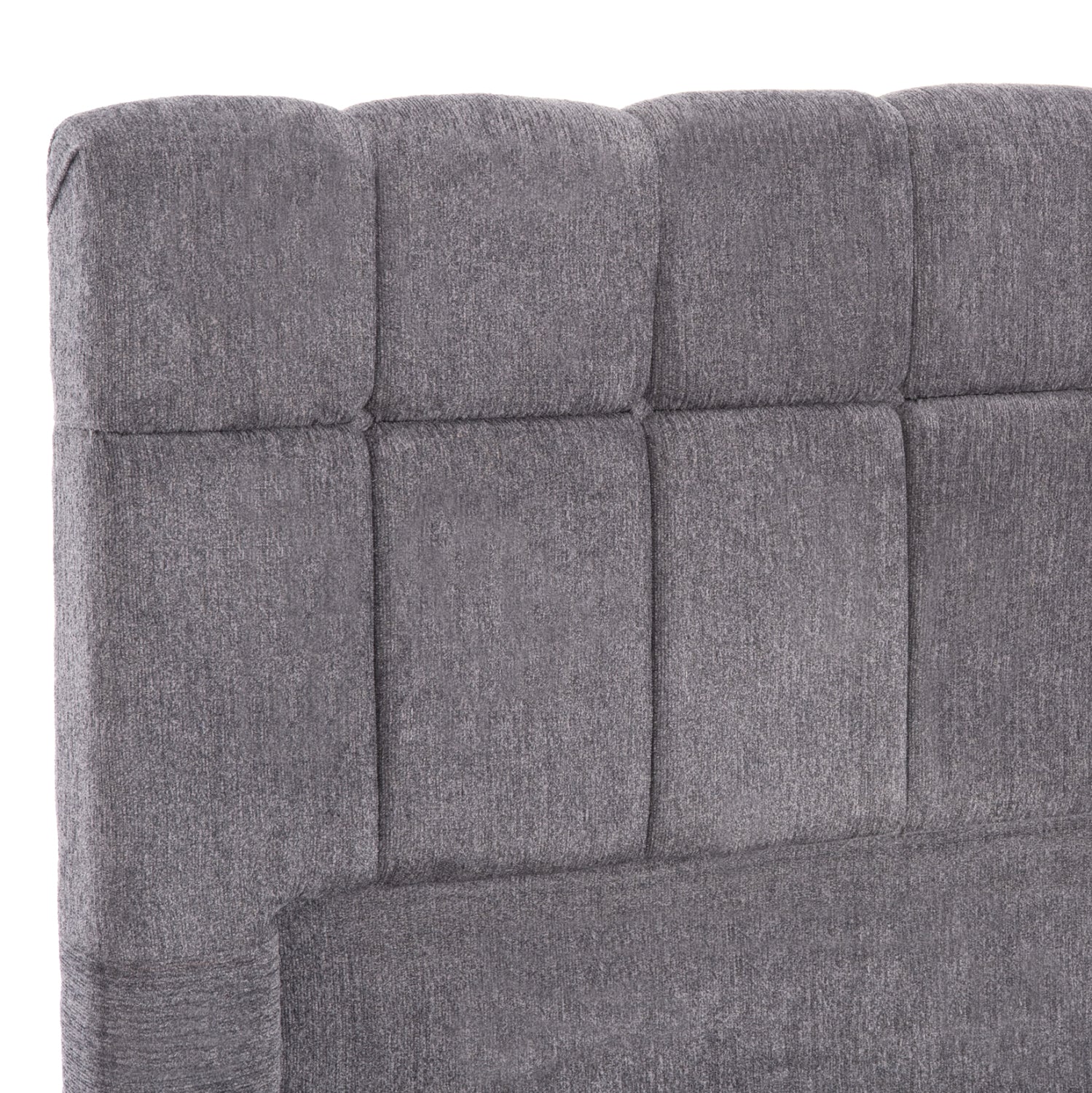 DOUBLE BED WITH MATTRESS & STORAGE SPACE RAMON HM21168 GREY BOUCLE FABRIC--FOR 160x200cm.