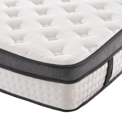 DOUBLE BED WITH MATTRESS KENDRA HM10804 GREY FABRIC--FOR MATTRESS 150x200cm.