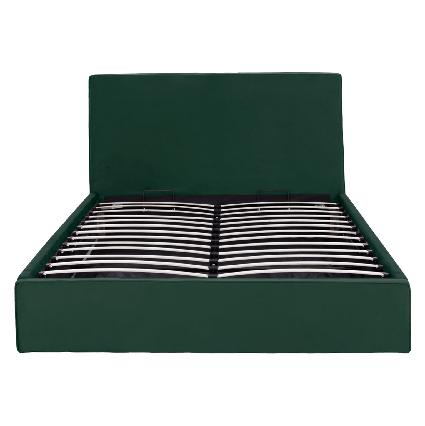 DOUBLE BED WITH MATTRESS ALLIE HM10768.03 CYPRESS GREEN VELVET-WITH STORAGE SPACE--FOR 160x200cm.