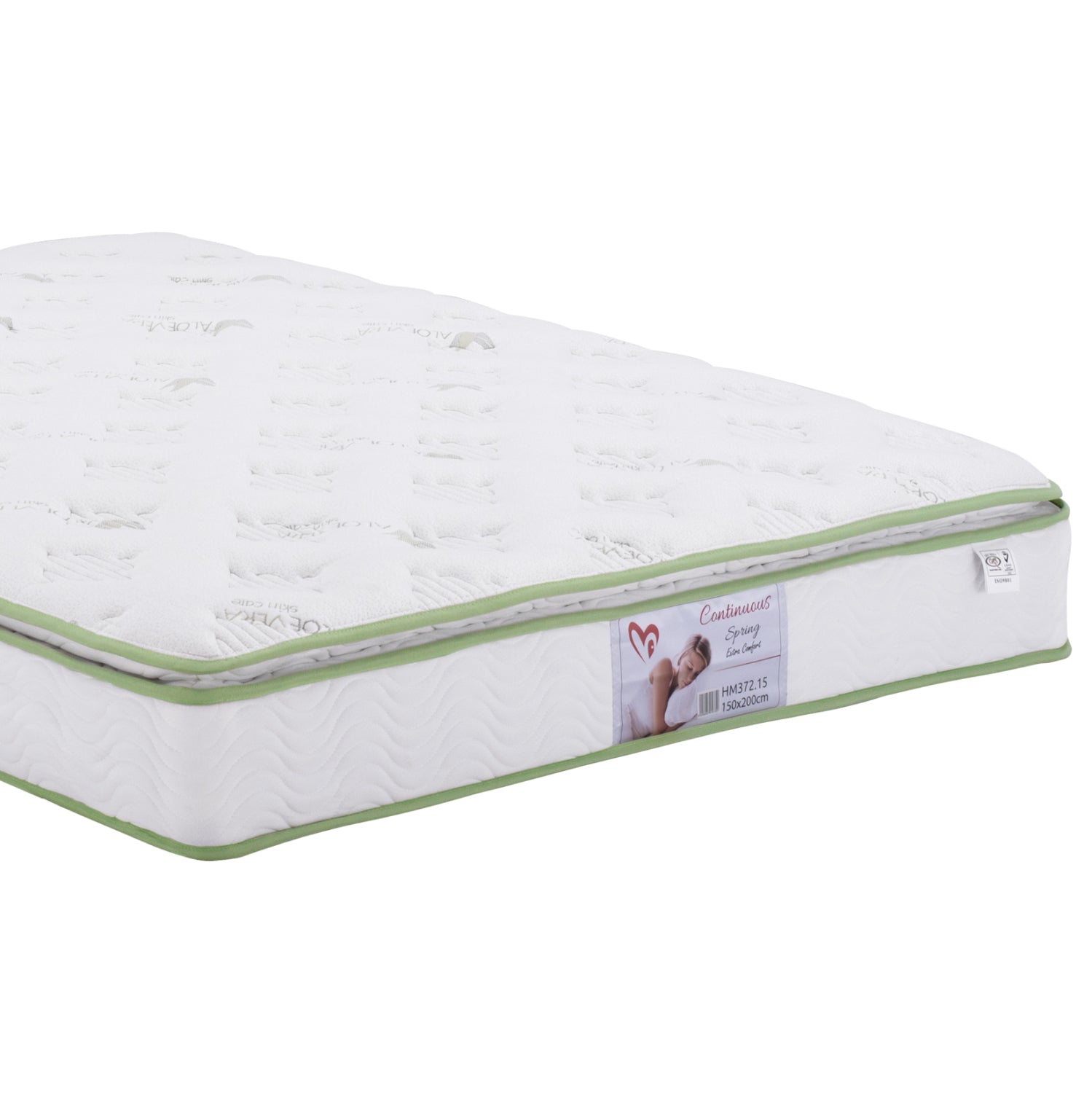 DOUBLE BED WITH MATTRESS CELINA HM21328 METAL & WOOD IN DIRTY OAK--MATTRESS 150x200cm