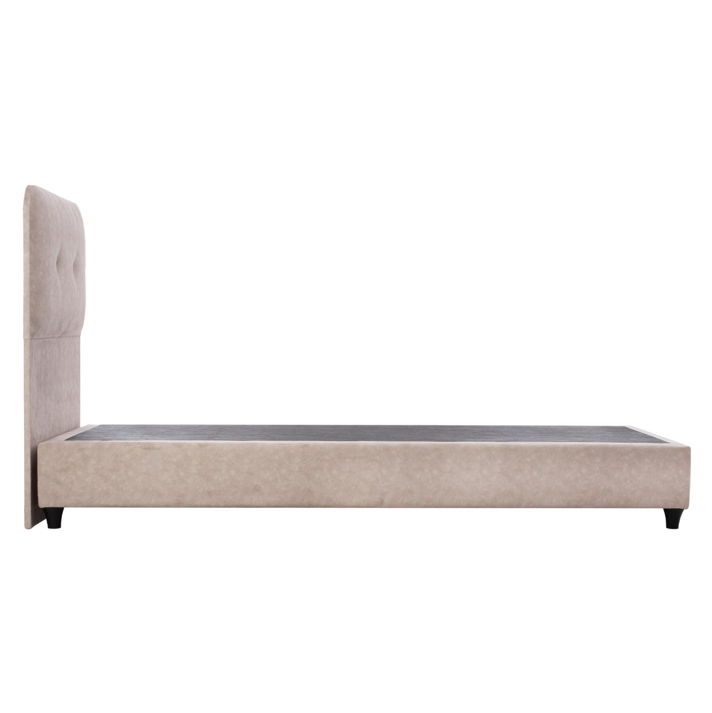 BED DOLORES HM649.22 BEIGE T.NUBUCK FABRIC 90X200