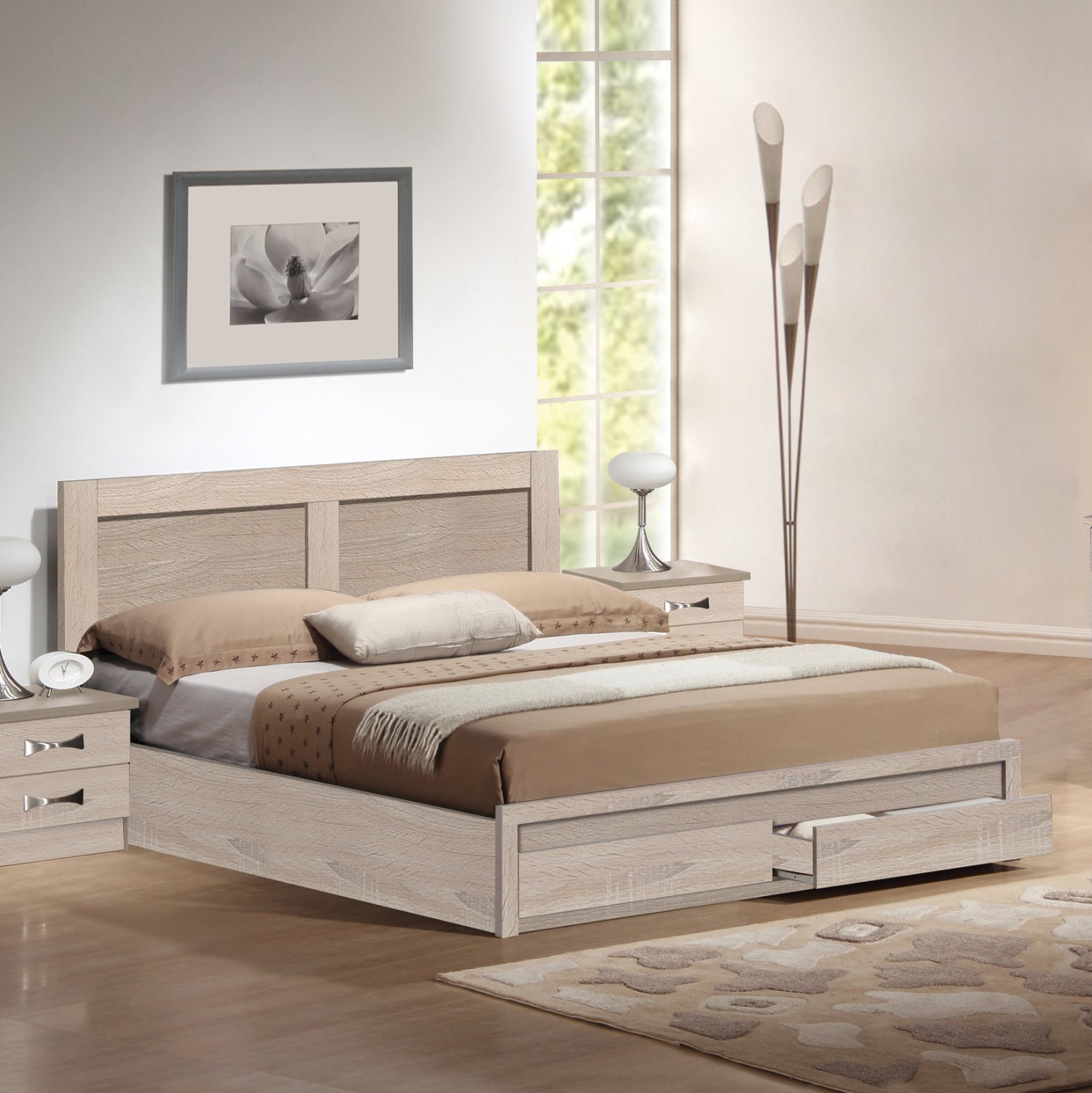 Bed Capri HM312.02 With 2 drawers sonoma 150x200