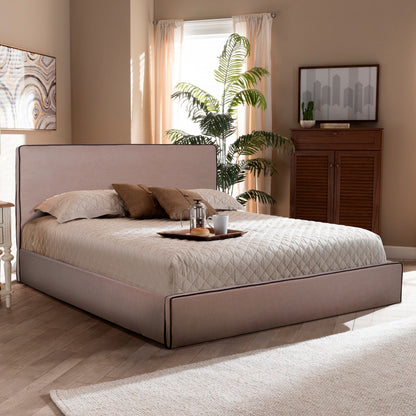 Bed Allie HM584.02 160x200 cm with Storage Space and  beige fabric