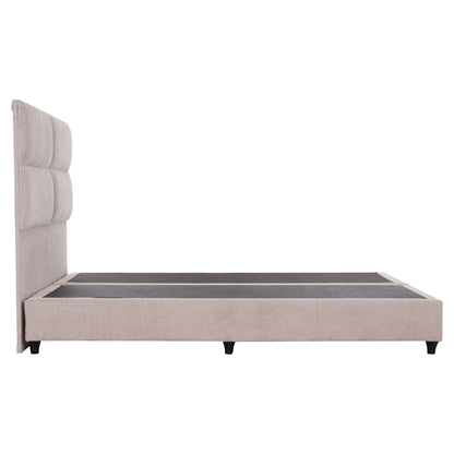 BED MILO HM616.32 BEIGE FABRIC- FOR MATTRESS 160x200cm