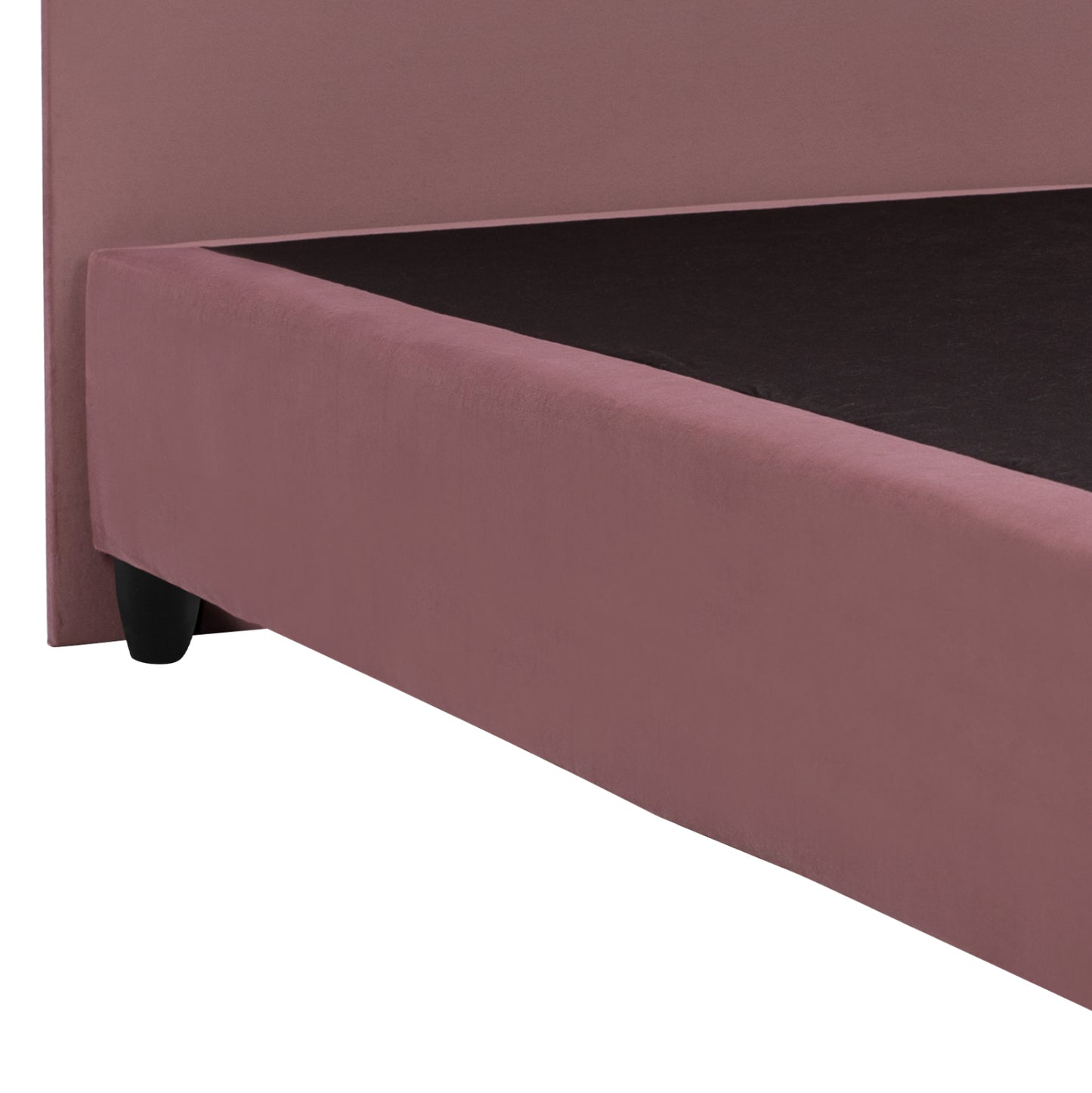 Bed HM648.12 DOLORES, dusty pink velvet, 120x200