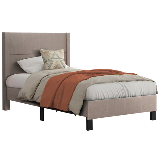 BED TRILLOP HM667.15 BEIGE FABRIC--FOR SINGLE SIZE MATTRESS 120X200cm