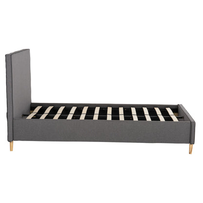 SEMI-DOUBLE BED WITH MATTRESS MAYLIN HM10758.03 GREY FABRIC--MATTRESS 120X200cm