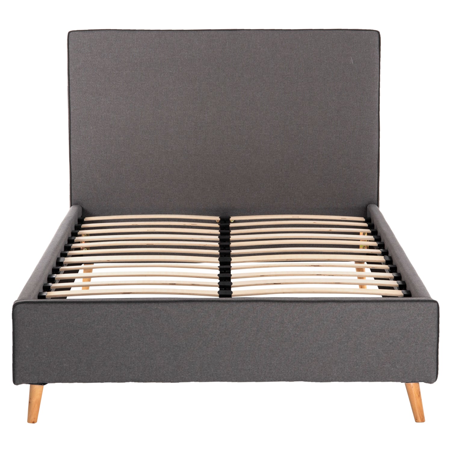 SEMI-DOUBLE BED WITH MATTRESS MAYLIN HM10802.02 GREY FABRIC--MATTRESS 120X200cm