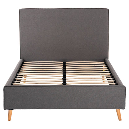 SEMI-DOUBLE BED WITH MATTRESS MAYLIN HM10802.02 GREY FABRIC--MATTRESS 120X200cm