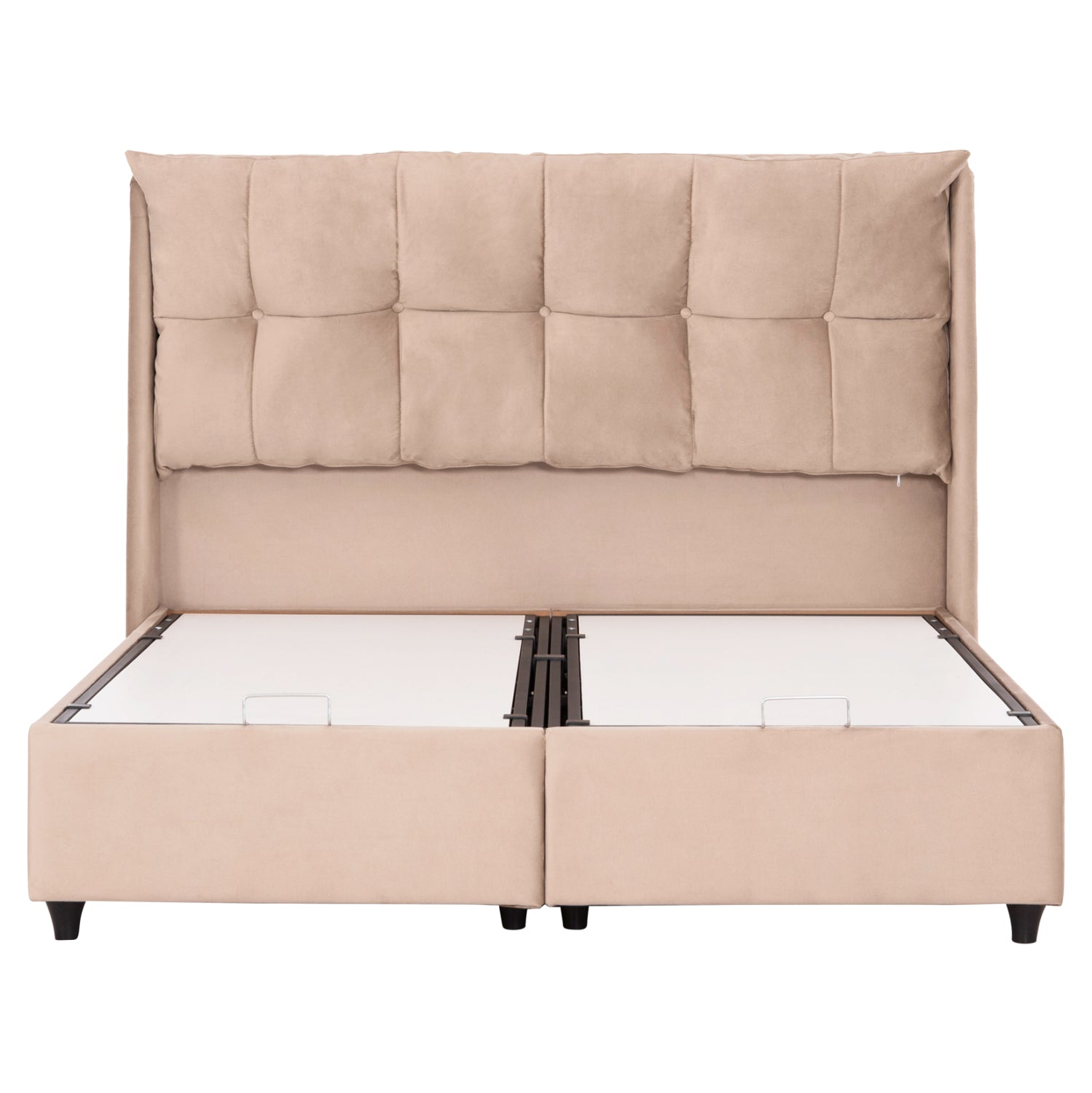 BED WITH STORAGE SPACE DREAMLET HM716 BEIGE VELVET -FOR MATTRESS 160x200cm.