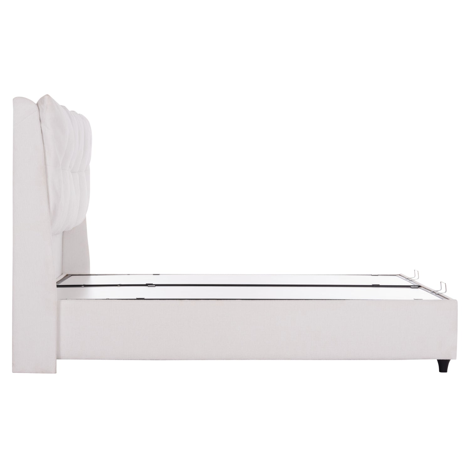 BED WITH STORAGE SPACE DREAMLET HM716.03 WHITE TEDDY FABRIC -FOR MATTRESS 160x200cm.