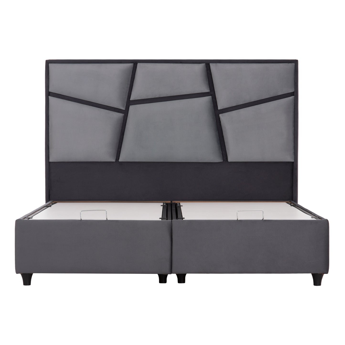 BED WITH STORAGE SPACE IRIDA HM718 GREY VELVET -FOR MATTRESS 160x200cm.