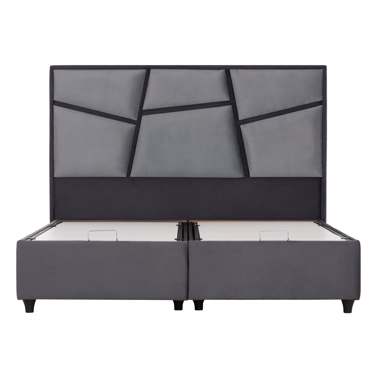 BED WITH STORAGE SPACE IRIDA HM718 GREY VELVET -FOR MATTRESS 160x200cm.