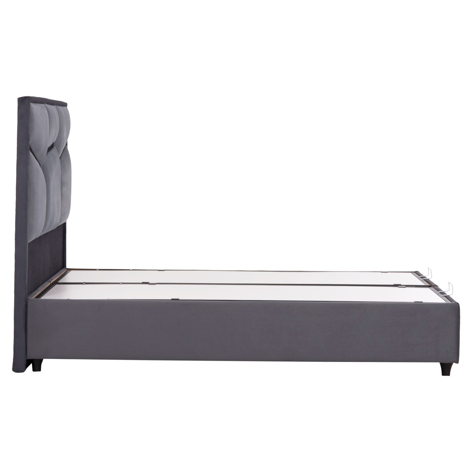 BED WITH STORAGE SPACE IRIDA HM718 GREY VELVET -FOR MATTRESS 160x200cm.