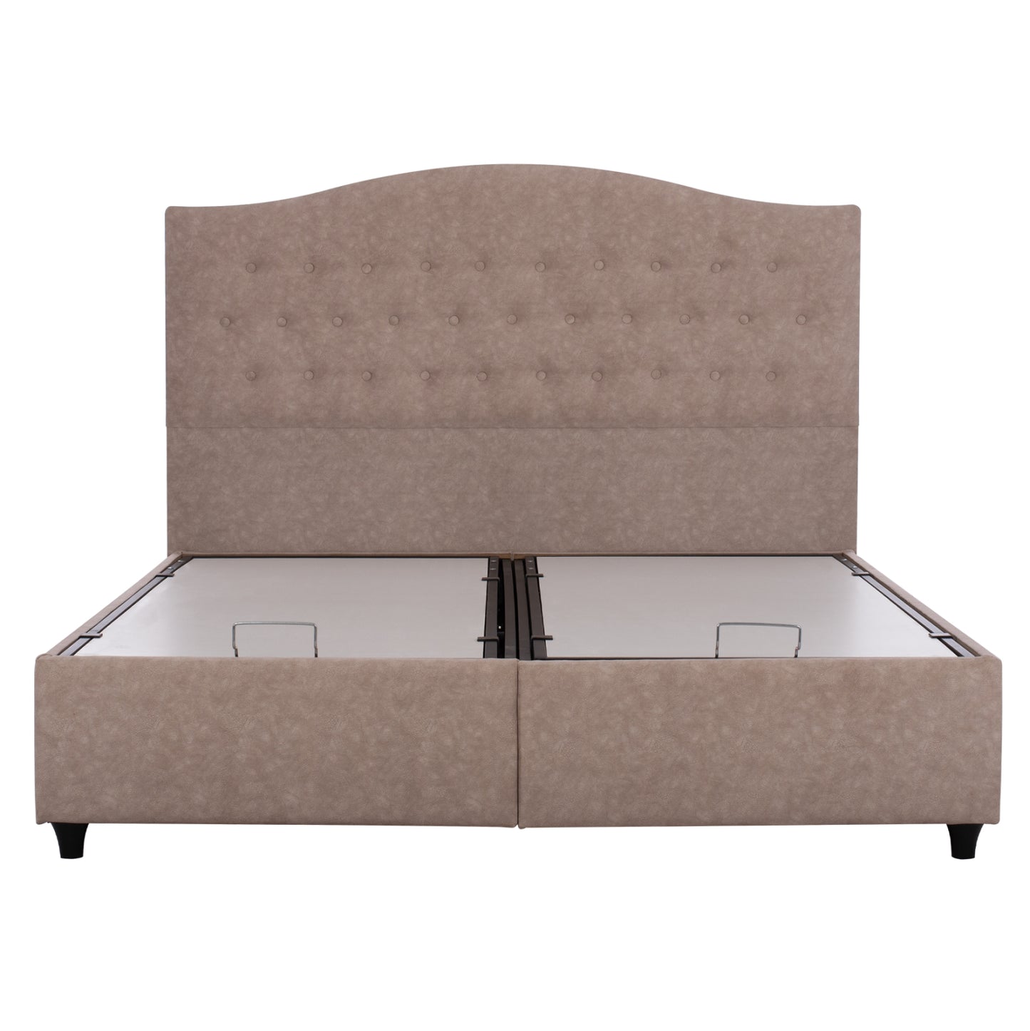 HM624.22 bed MALENA, storage space, beige nubuck-type fabric, 160x200