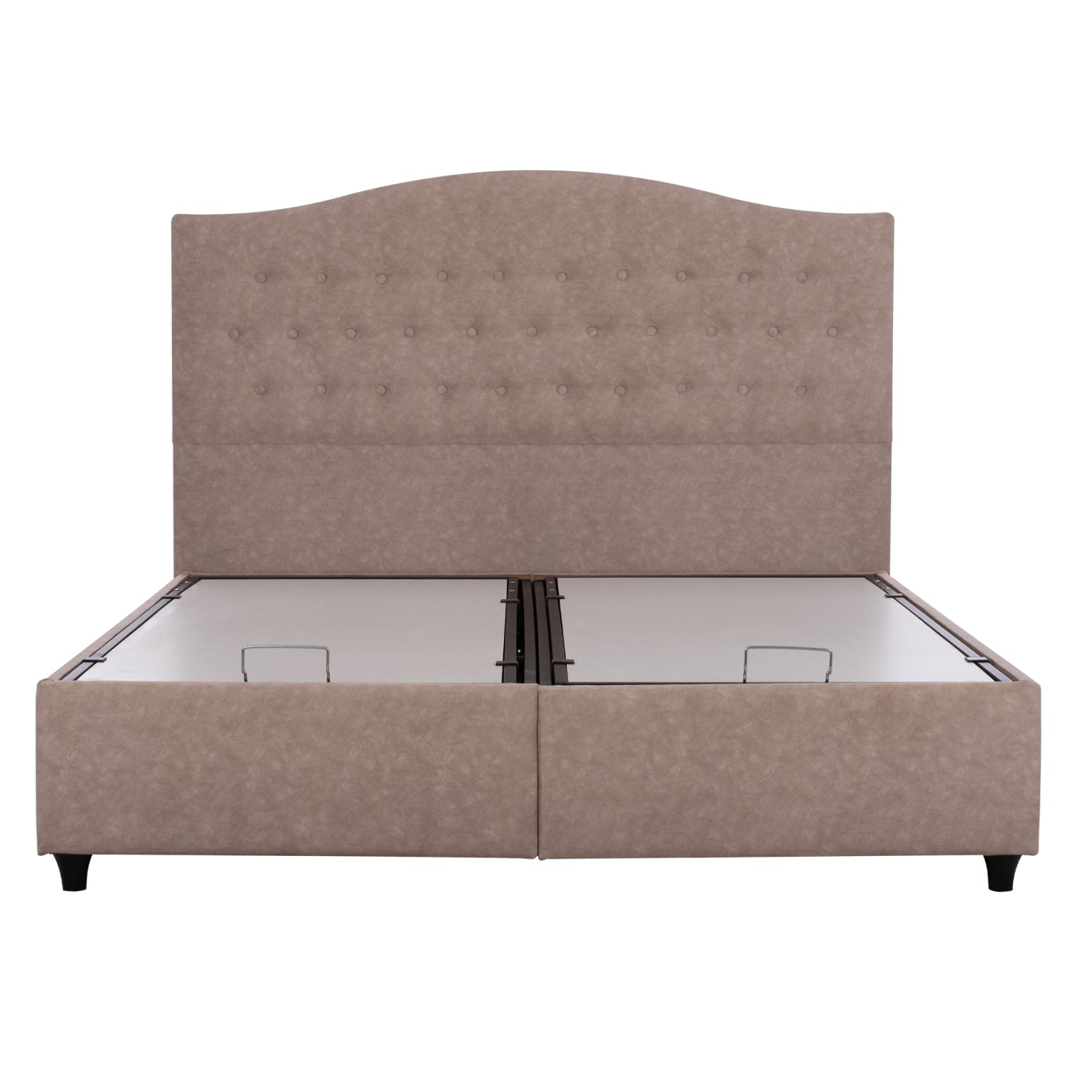 HM624.22 bed MALENA, storage space, beige nubuck-type fabric, 160x200