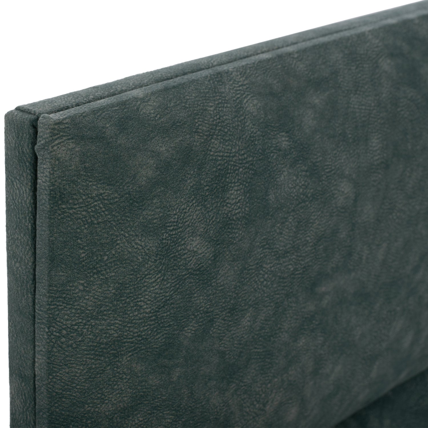 HM622.07 bed, nubuck-type green fabric, storage, 160x200