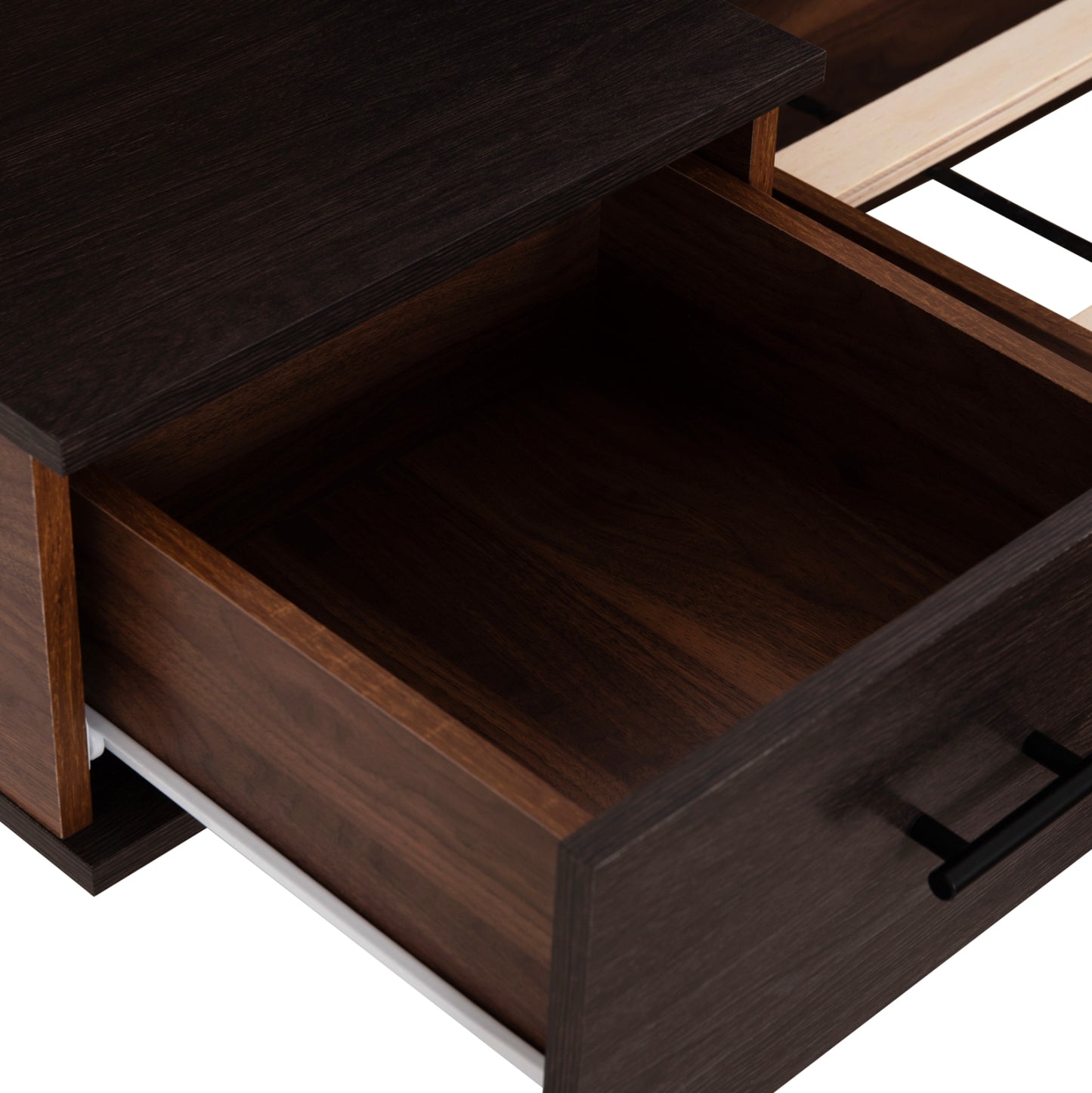 DOUBLE BED WITH NIGHTSTANDS CARYS HM744.11 MELAMINE IN WALNUT/ZEBRANO--MATTRESS 160x200cm