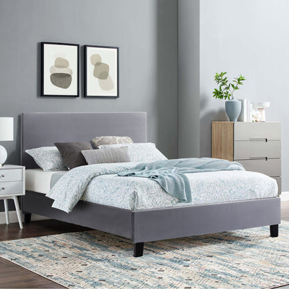 BED WITH MATTRESS BECCA HM10803.11 GREY FABRIC--FOR MATTRESS 150x200cm
