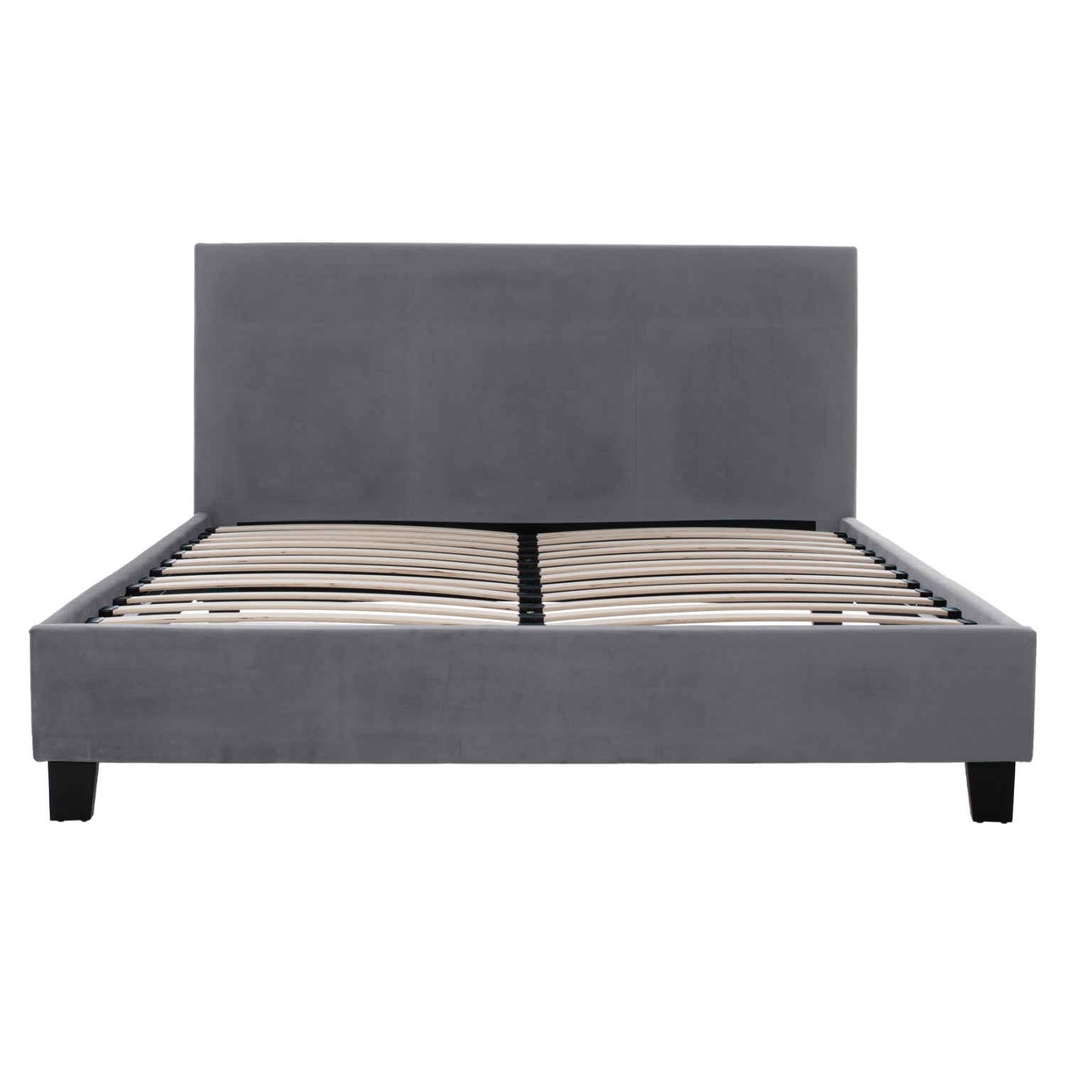 BED WITH MATTRESS BECCA HM10803.11 GREY FABRIC--FOR MATTRESS 150x200cm