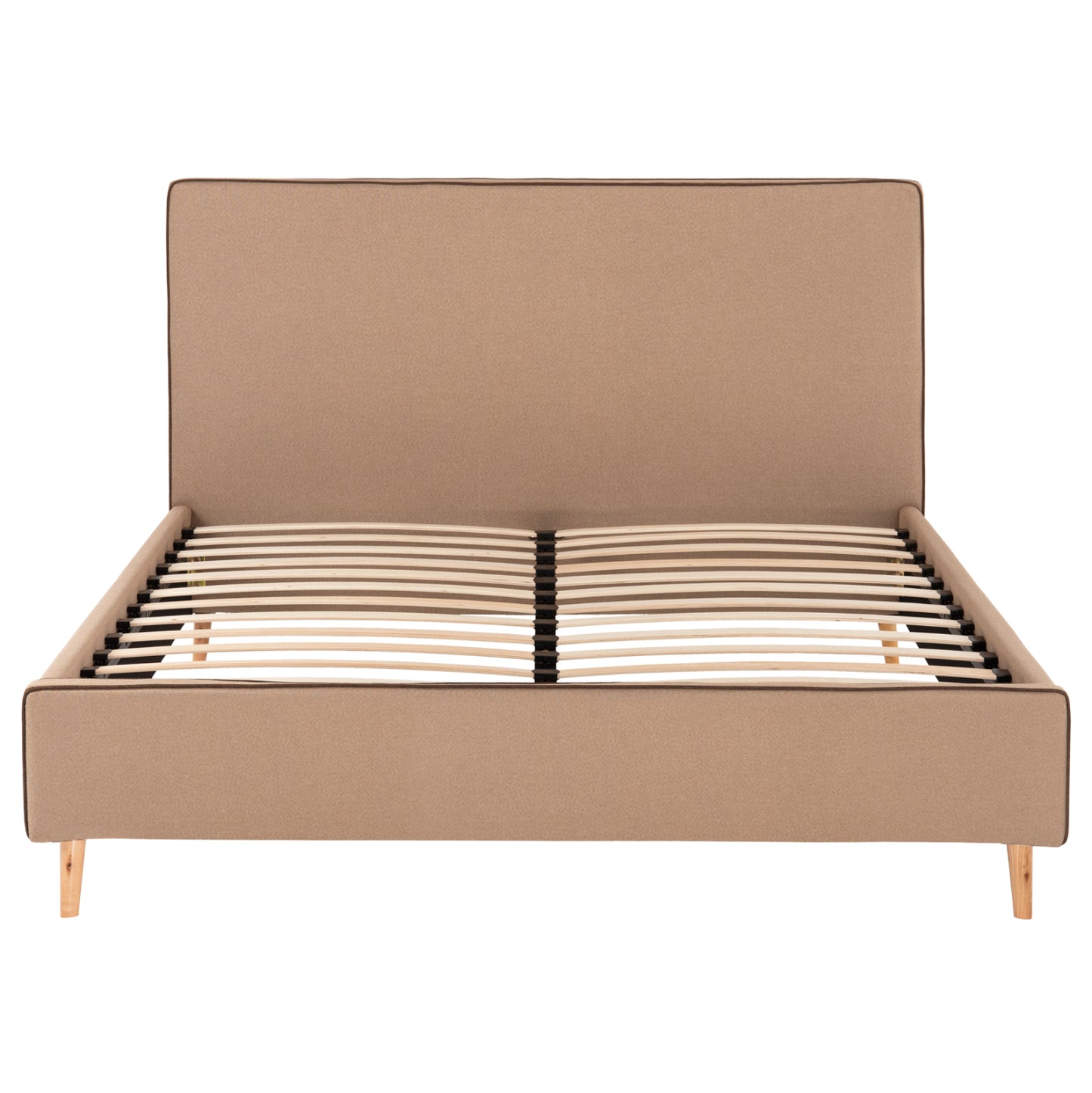 BED WITH MATTRESS INDRA HM21280.02 BEIGE FABRIC--FOR MATTRESS 160x200cm