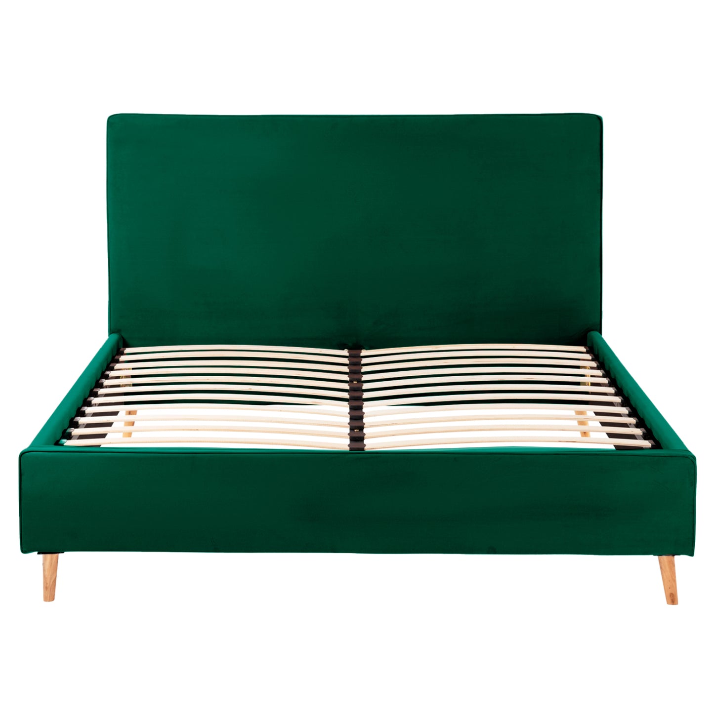 BED WITH MATTRESS INDRA HM21280.04 CYPRESS GREEN VELVET--FOR MATTRESS 160x200cm