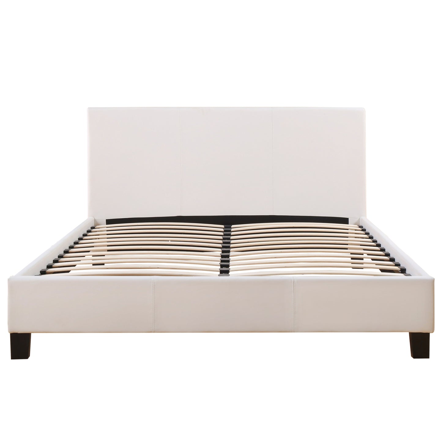BED WITH MATTRESS BECCA HM21283.01 WHITE PU--FOR MATTRESS 150x200cm