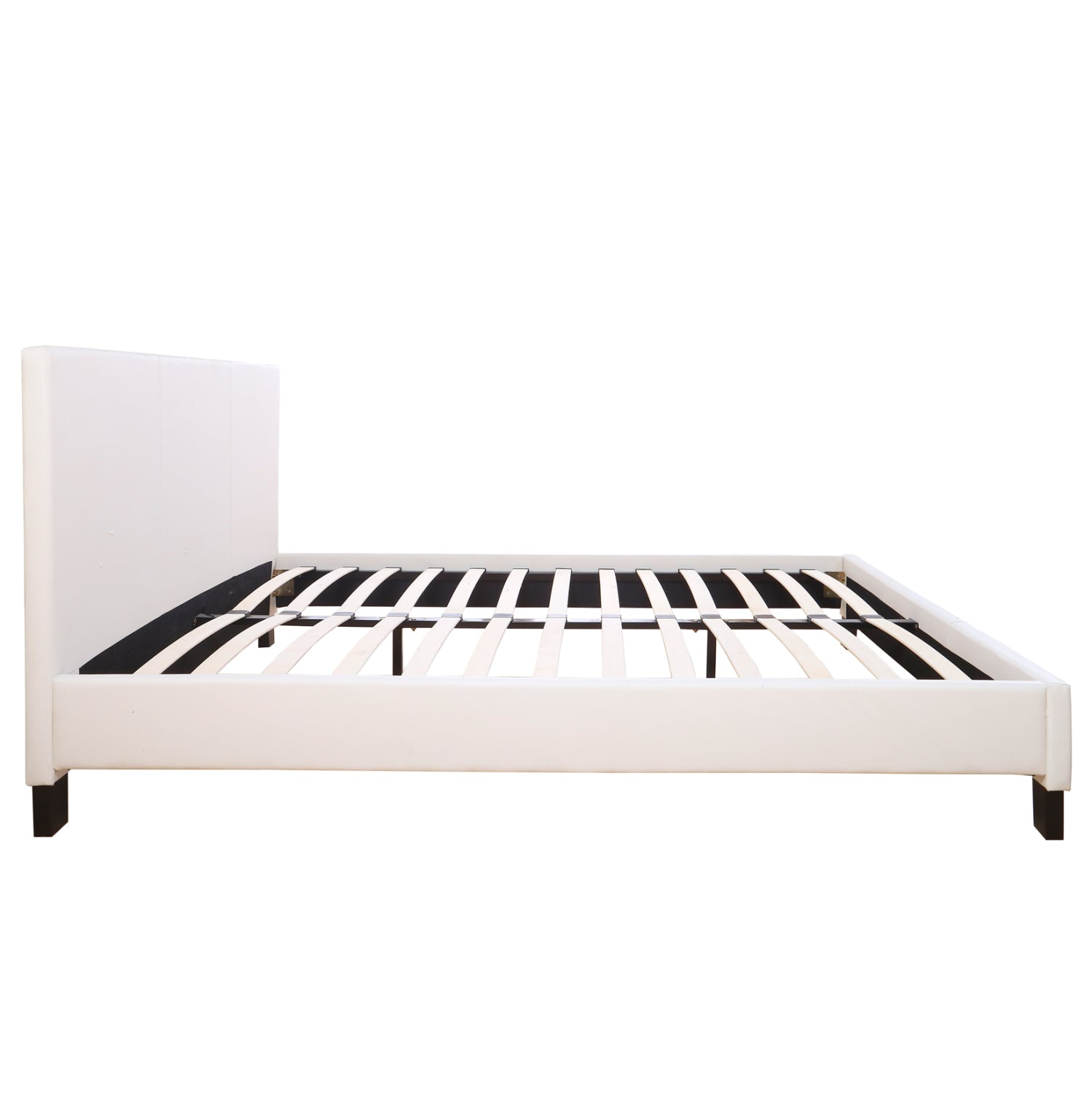BED WITH MATTRESS BECCA HM21283.01 WHITE PU--FOR MATTRESS 150x200cm