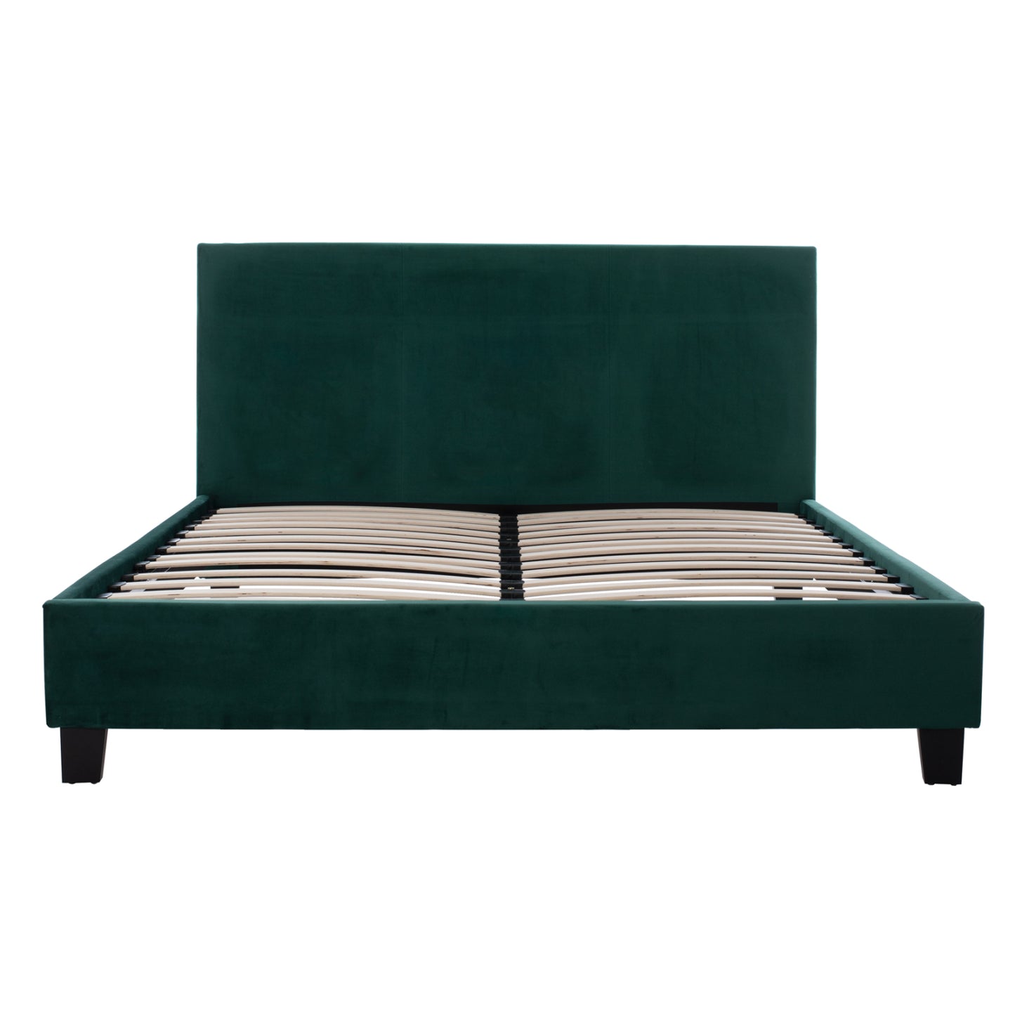 BED WITH MATTRESS BECCA HM21283.06 CYPRESS GREEN VELVET--FOR MATTRESS 150x200cm