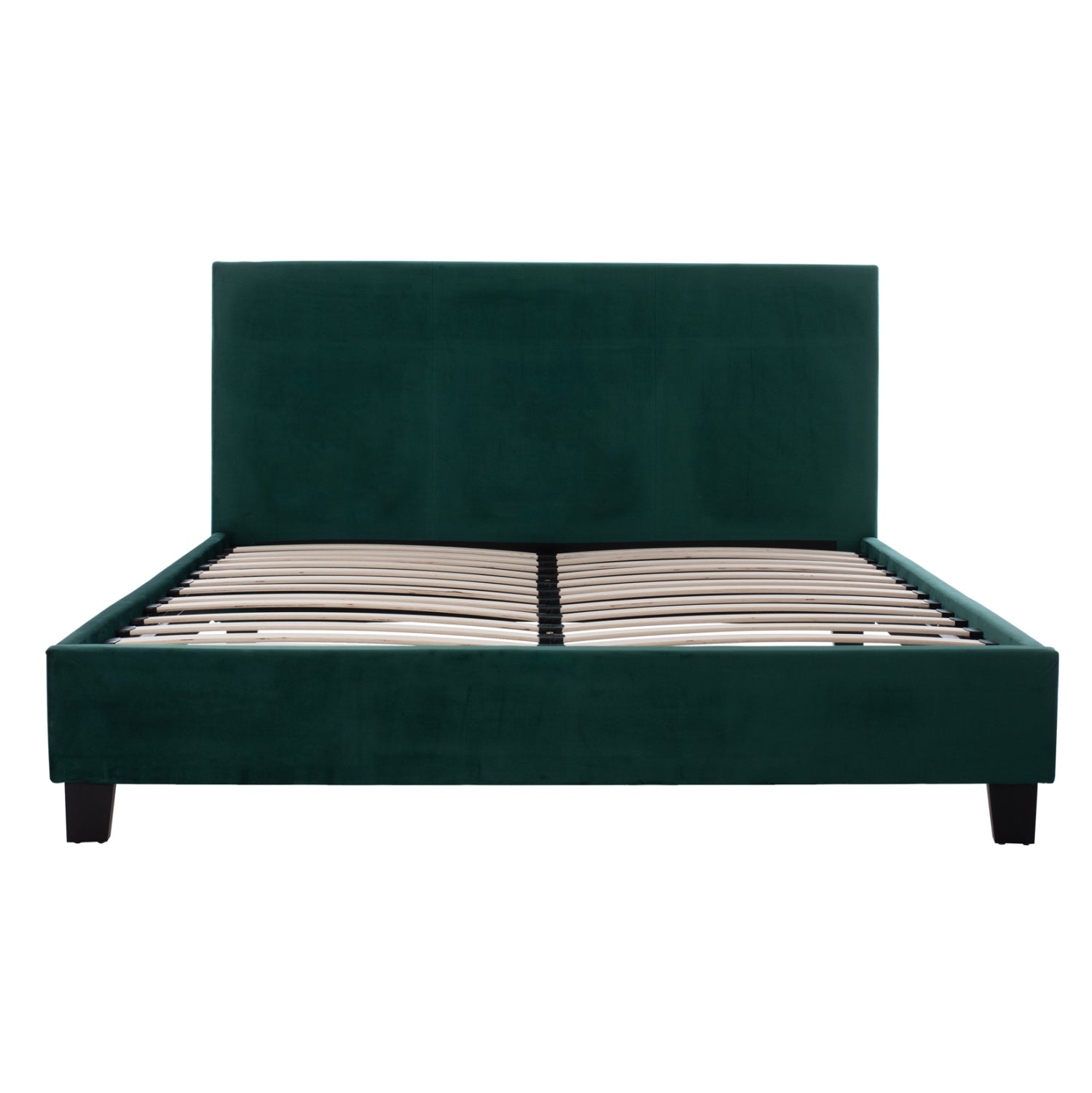 BED WITH MATTRESS BECCA HM21283.06 CYPRESS GREEN VELVET--FOR MATTRESS 150x200cm