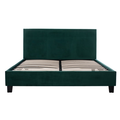 BED WITH MATTRESS BECCA HM21283.06 CYPRESS GREEN VELVET--FOR MATTRESS 150x200cm