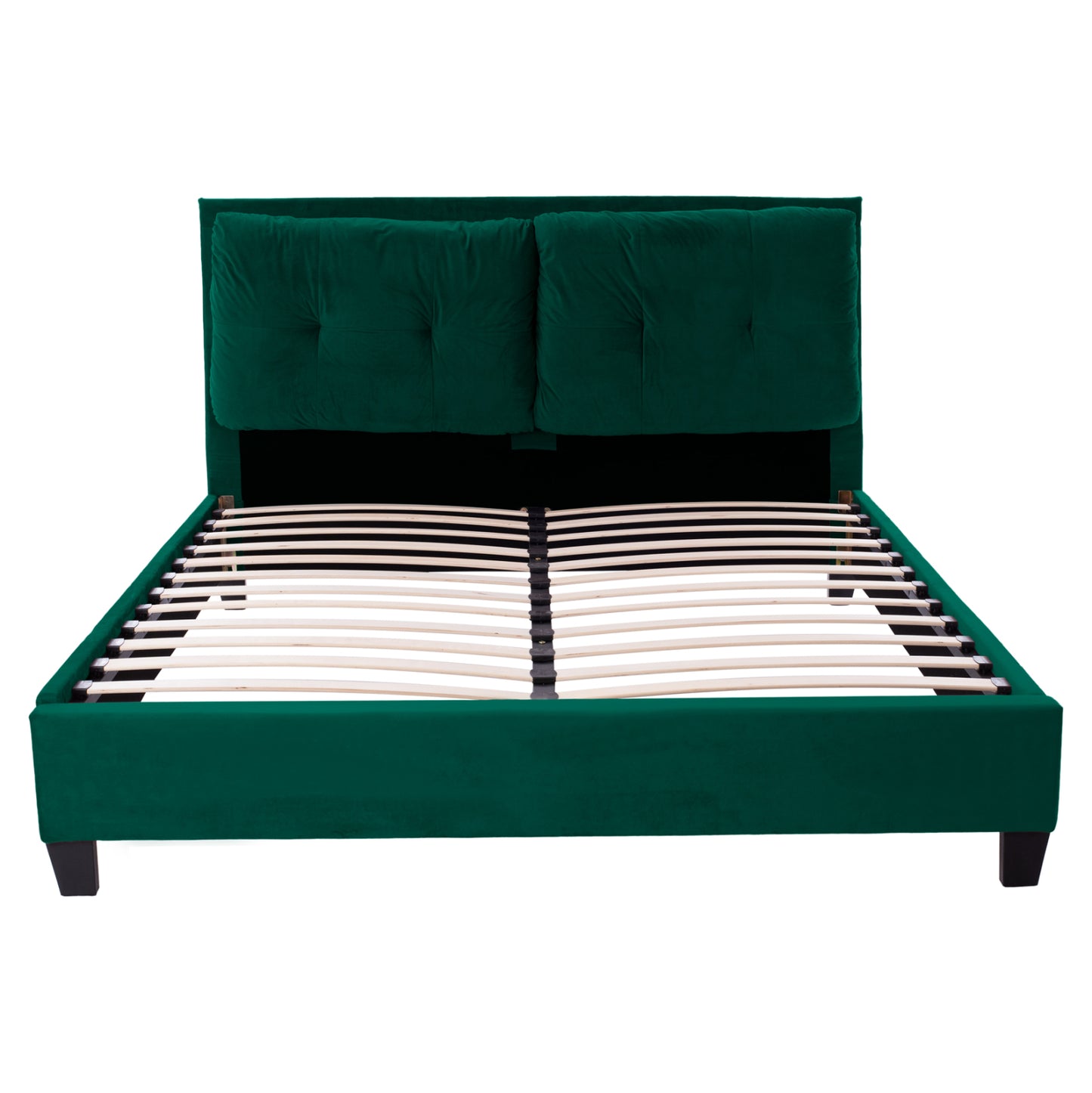 BED WITH MATTRESS BILLIE HM21284.06 CYPRESS GREEN VELVET--FOR MATTRESS 160x200cm