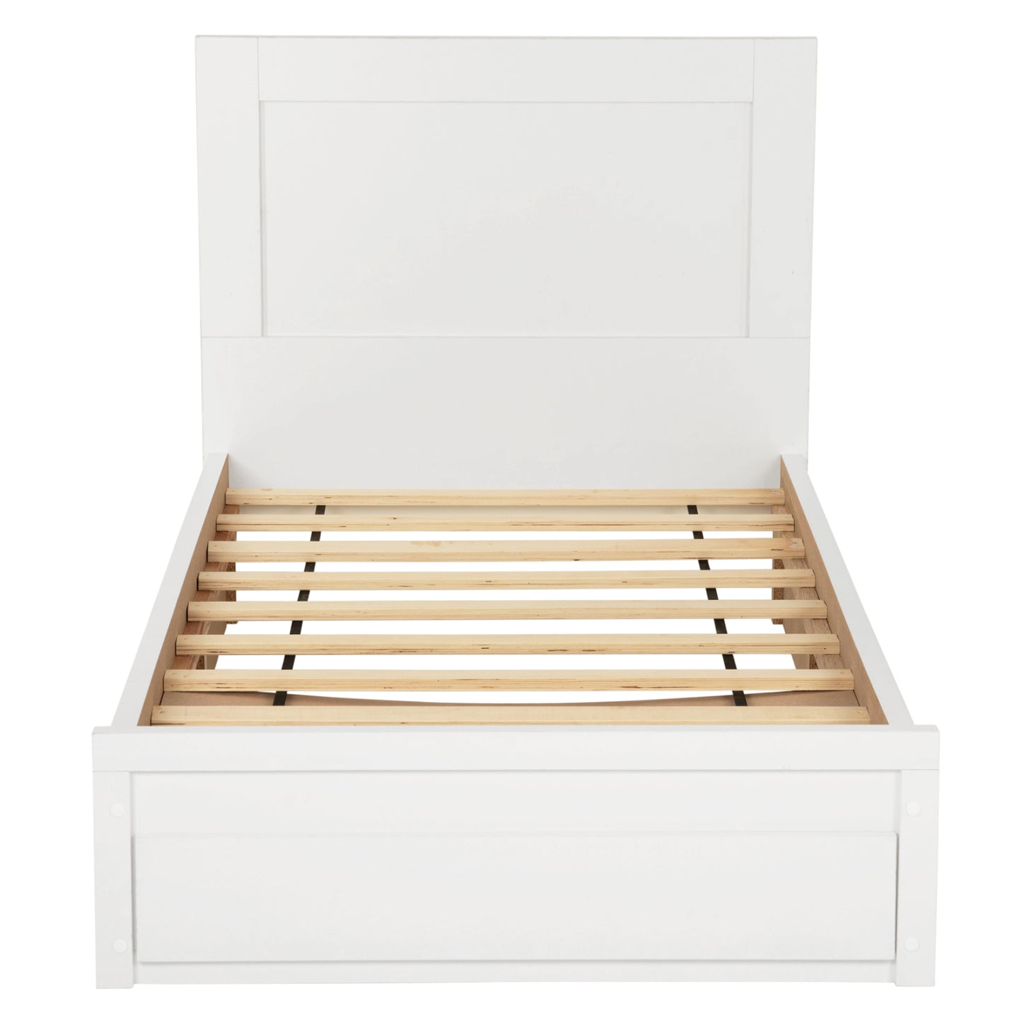 BED MELANY HM346.05 WITH 1 DRAWER- WHITE 90X190 cm.