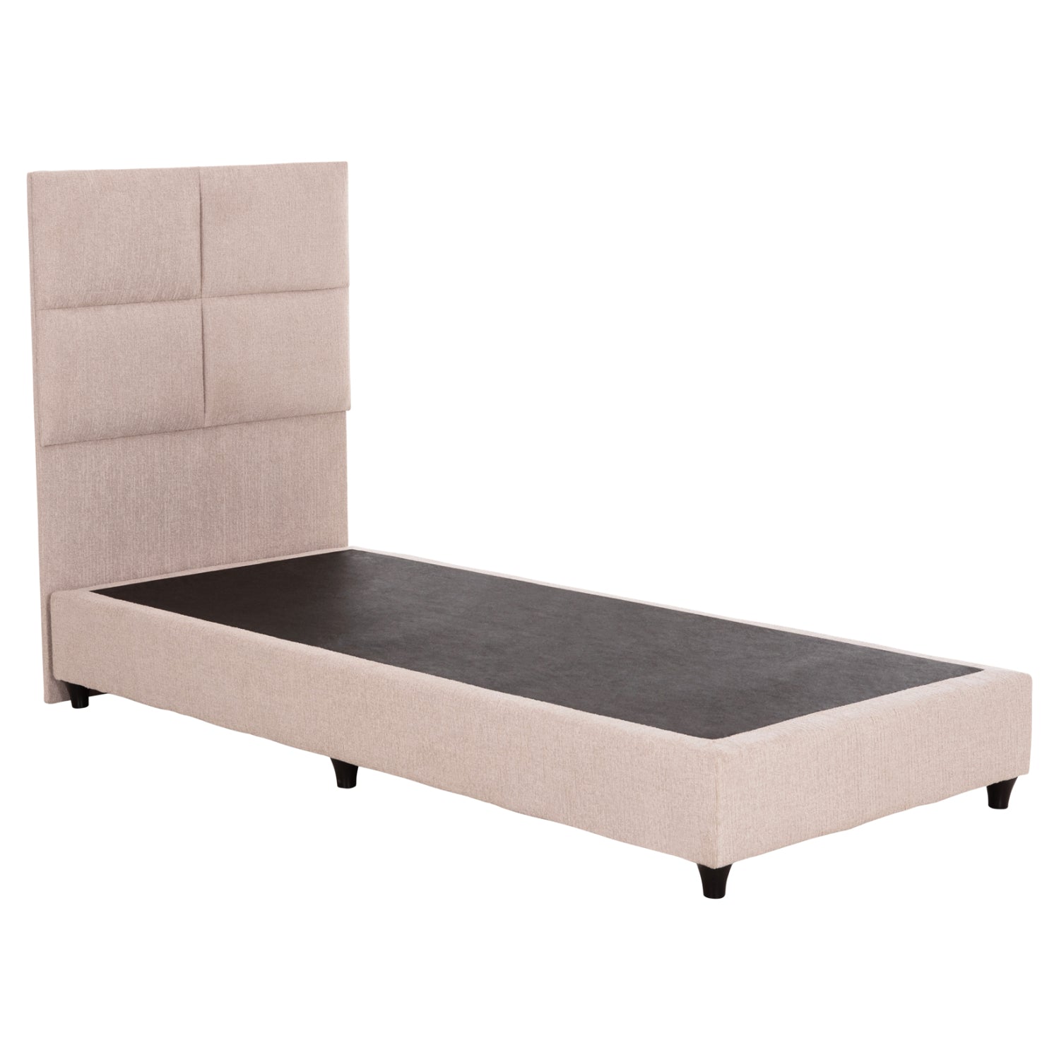 SINGLE BED MILO HM652.32 TEDDY FABRIC IN BEIGE- FOR MATTRESS 90x200cm