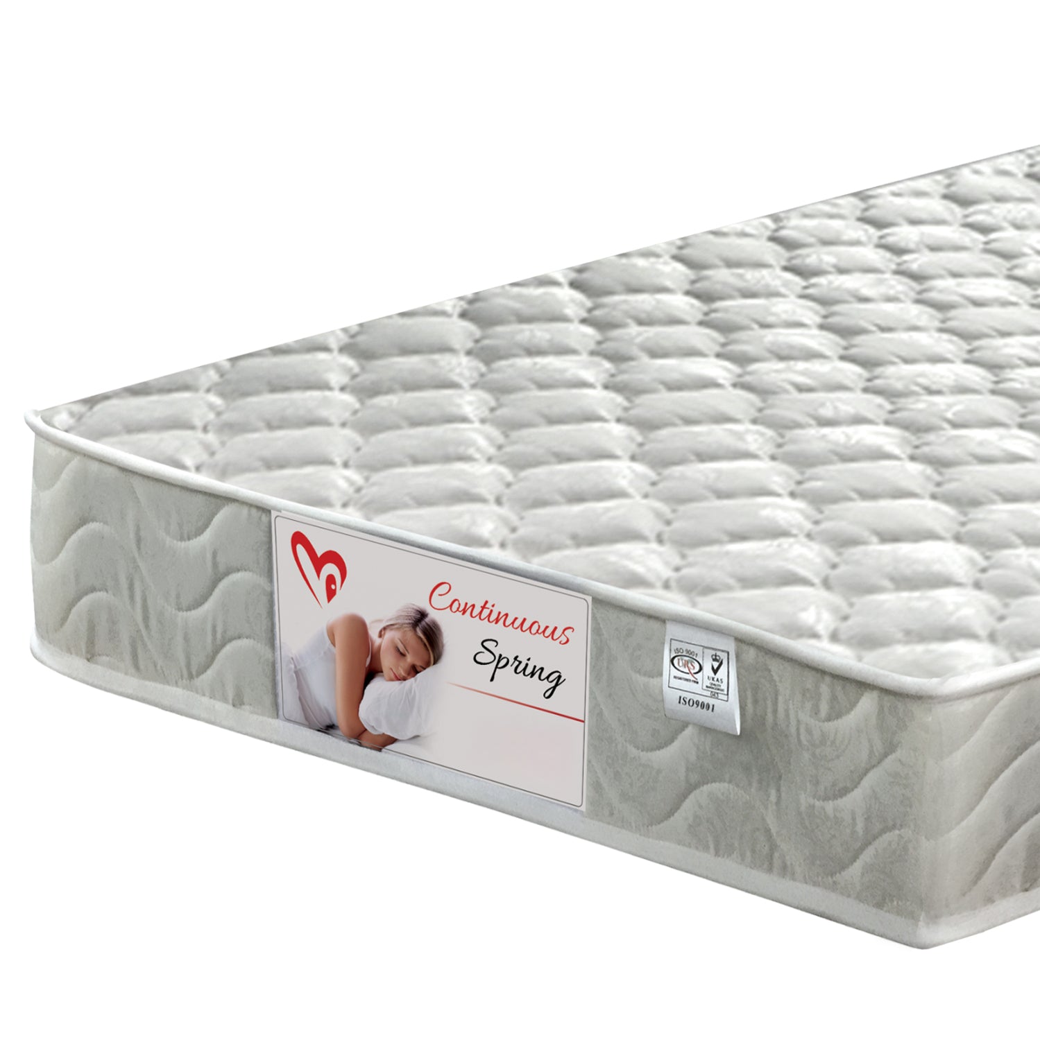 BED WITH MATTRESS MAKAI HM21330 METAL & WOOD IN WALNUT--MATTRESS 90x190cm
