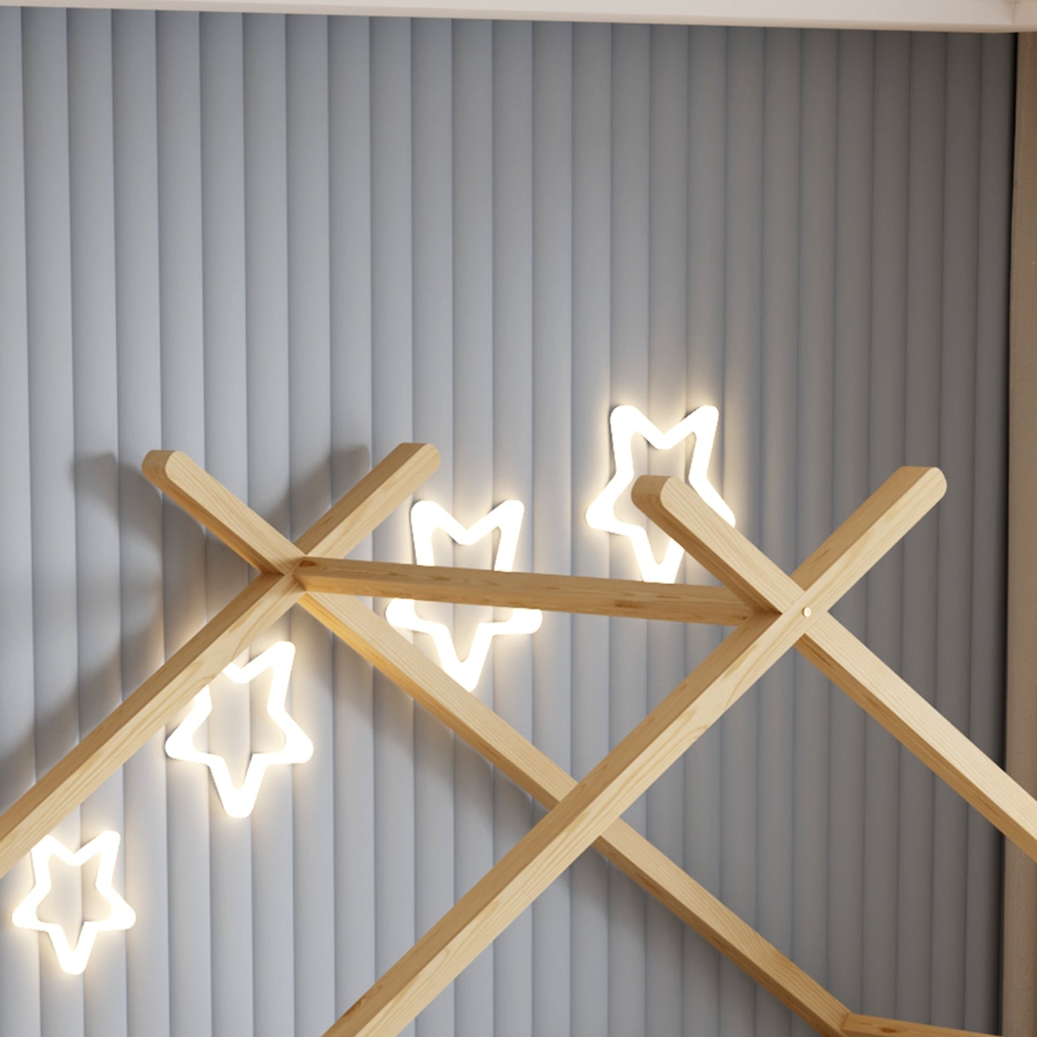 BED FOR KIDS KLARICE HM680.01 t.MONTESSORI-2 DRAWERS- SOLID PINE WOOD IN NATURAL- 190x90cm.