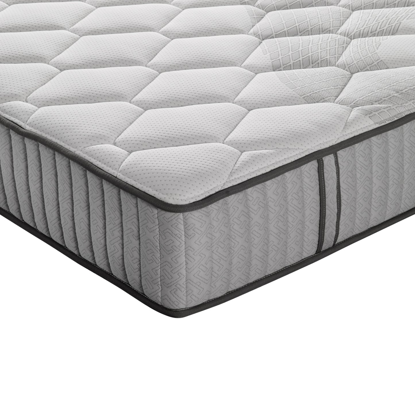 BED WITH MATTRESS GIMLY HM10751.02 PINE WOOD IN WHITE COLOR FOR MATTRESS 90x190cm