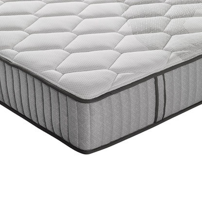 BED WITH MATTRESS GIMLY HM10751.02 PINE WOOD IN WHITE COLOR FOR MATTRESS 90x190cm